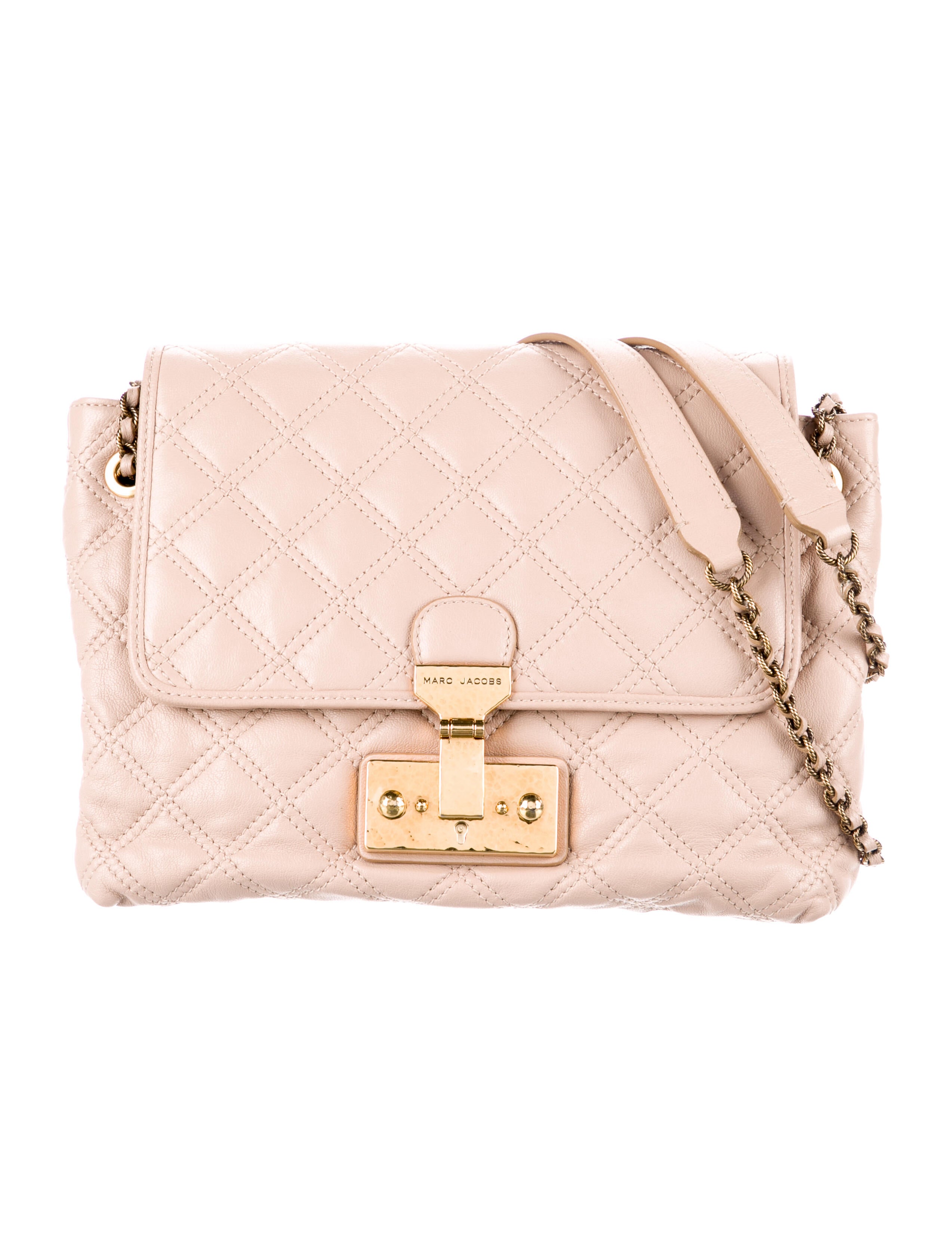Marc Jacobs Quilted Leather Crossbody Bag Pink Crossbody Bags