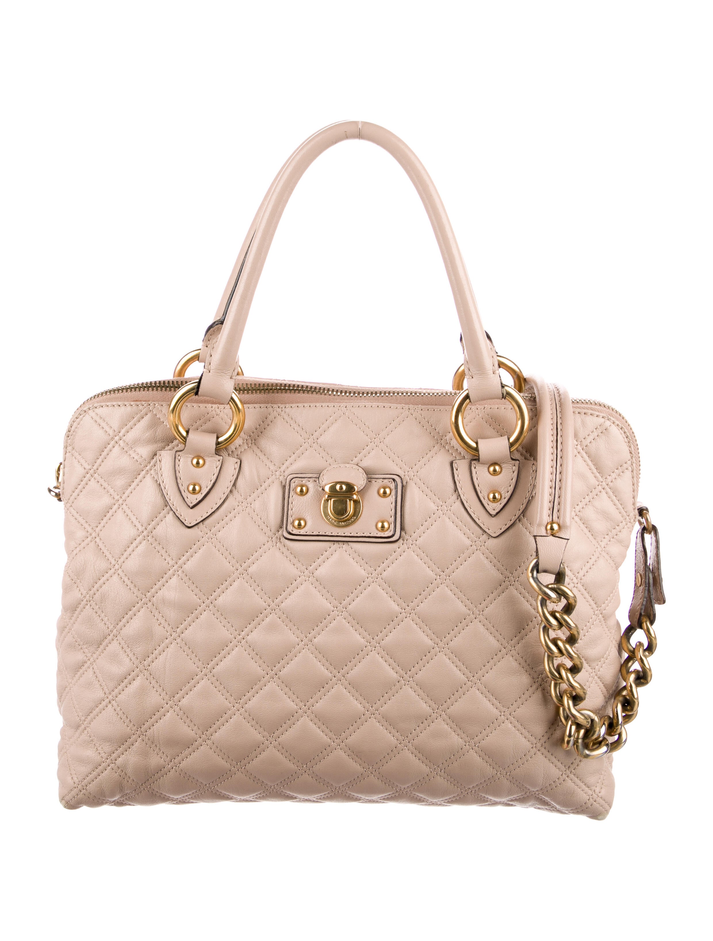 Marc Jacobs Quilted Leather Shoulder Bag Neutrals Shoulder Bags