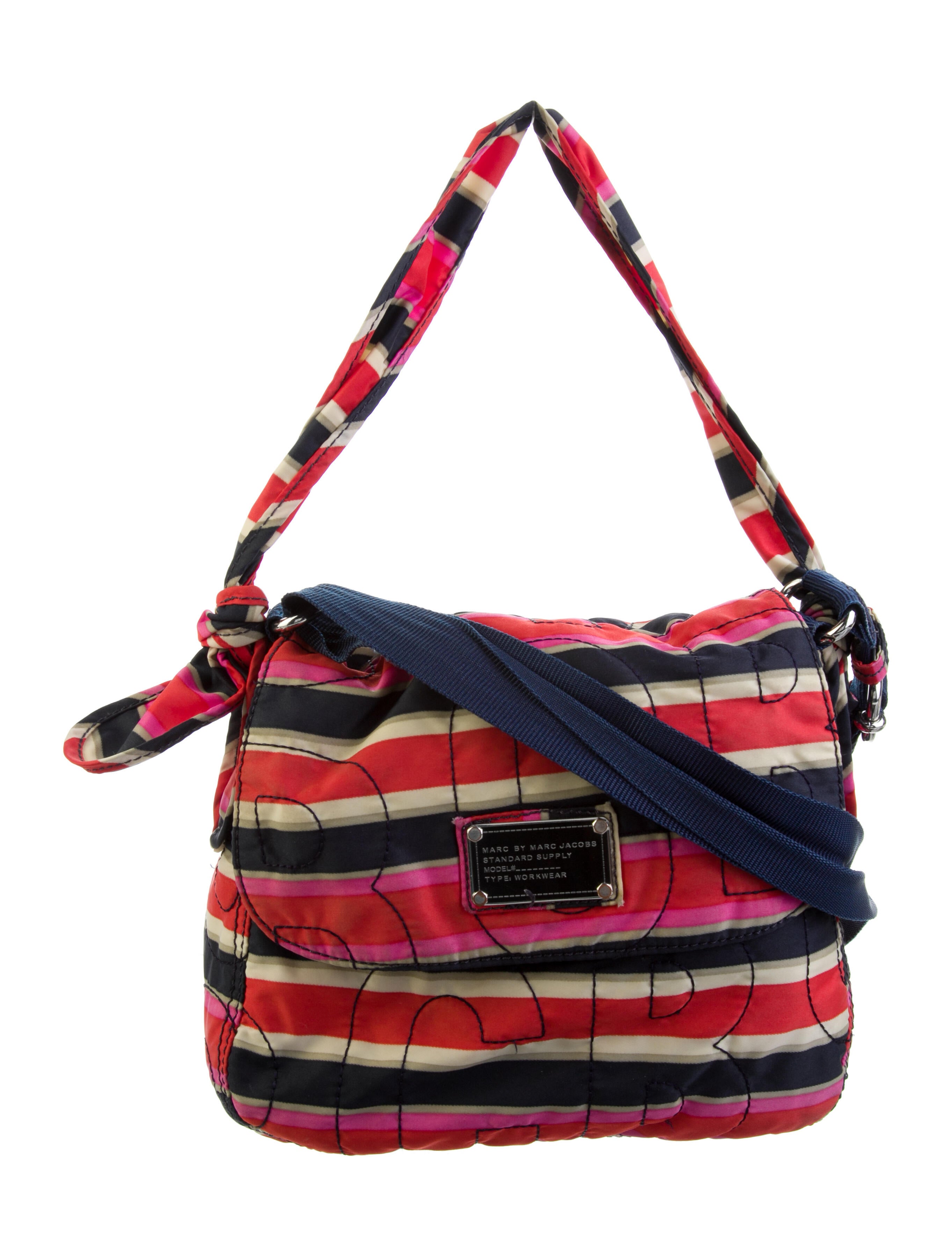 Marc Jacobs Nylon Flap Shoulder Bag Red Shoulder Bags, Handbags
