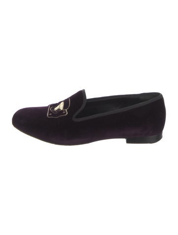 Marc Jacobs Flats Suede Embroidered Accent Loafers IT 38 | 8