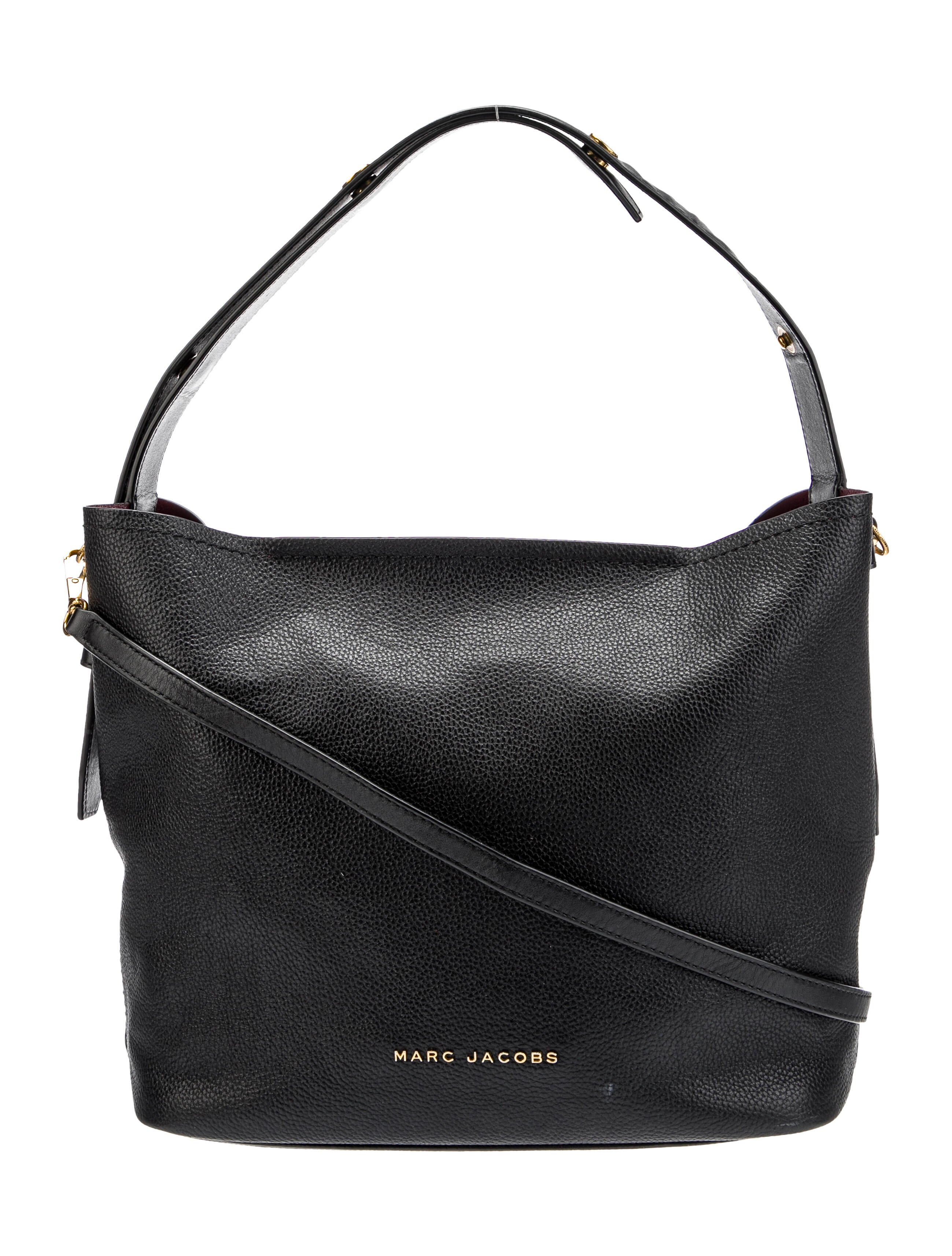 Marc Jacobs Leather Shoulder Bag Black Shoulder Bags, Handbags