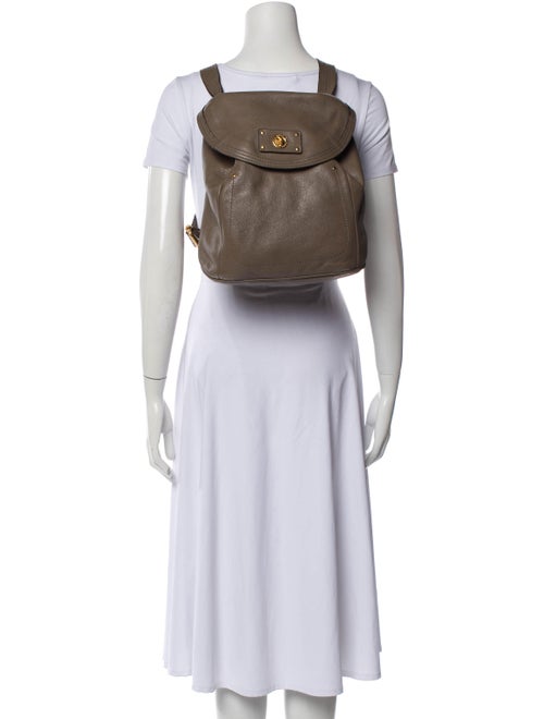 Marc Jacobs Solid Pebbled Leather Backpack