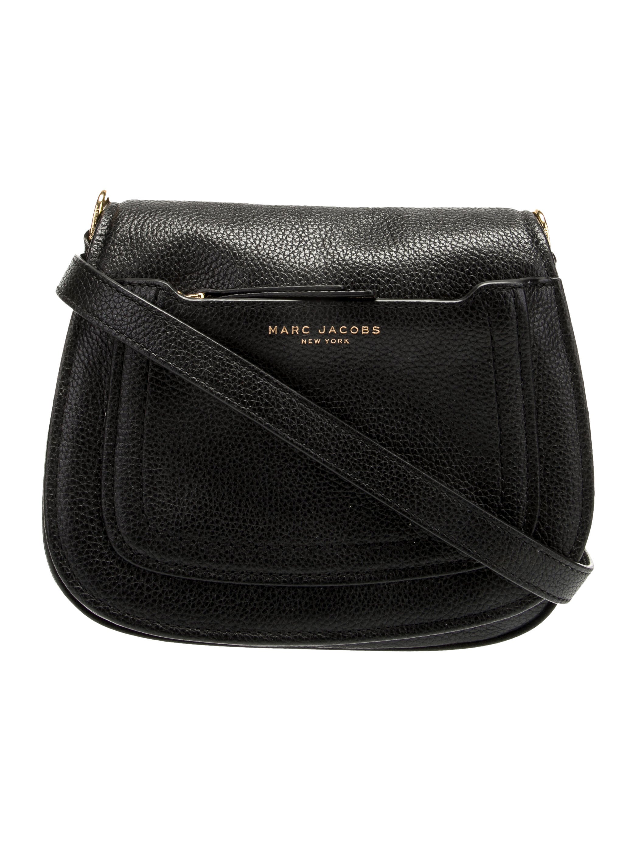 Marc Jacobs Grained Leather Crossbody Bag Black Crossbody Bags