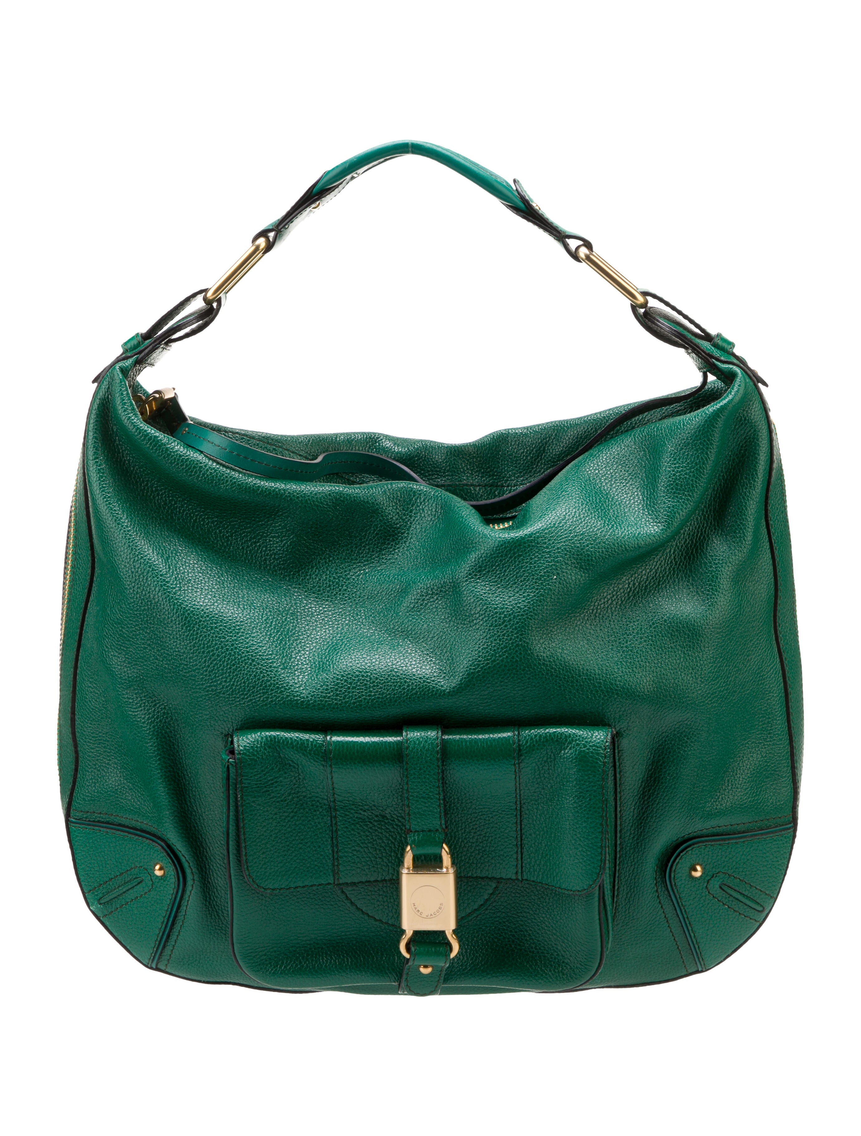 Marc Jacobs Grained Leather Hobo - Green Hobos, Handbags - MAR180359 ...