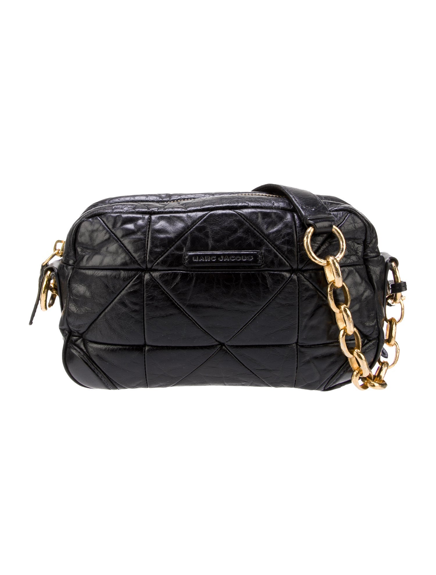 Marc Jacobs Quilted Leather Shoulder Bag Black Shoulder Bags