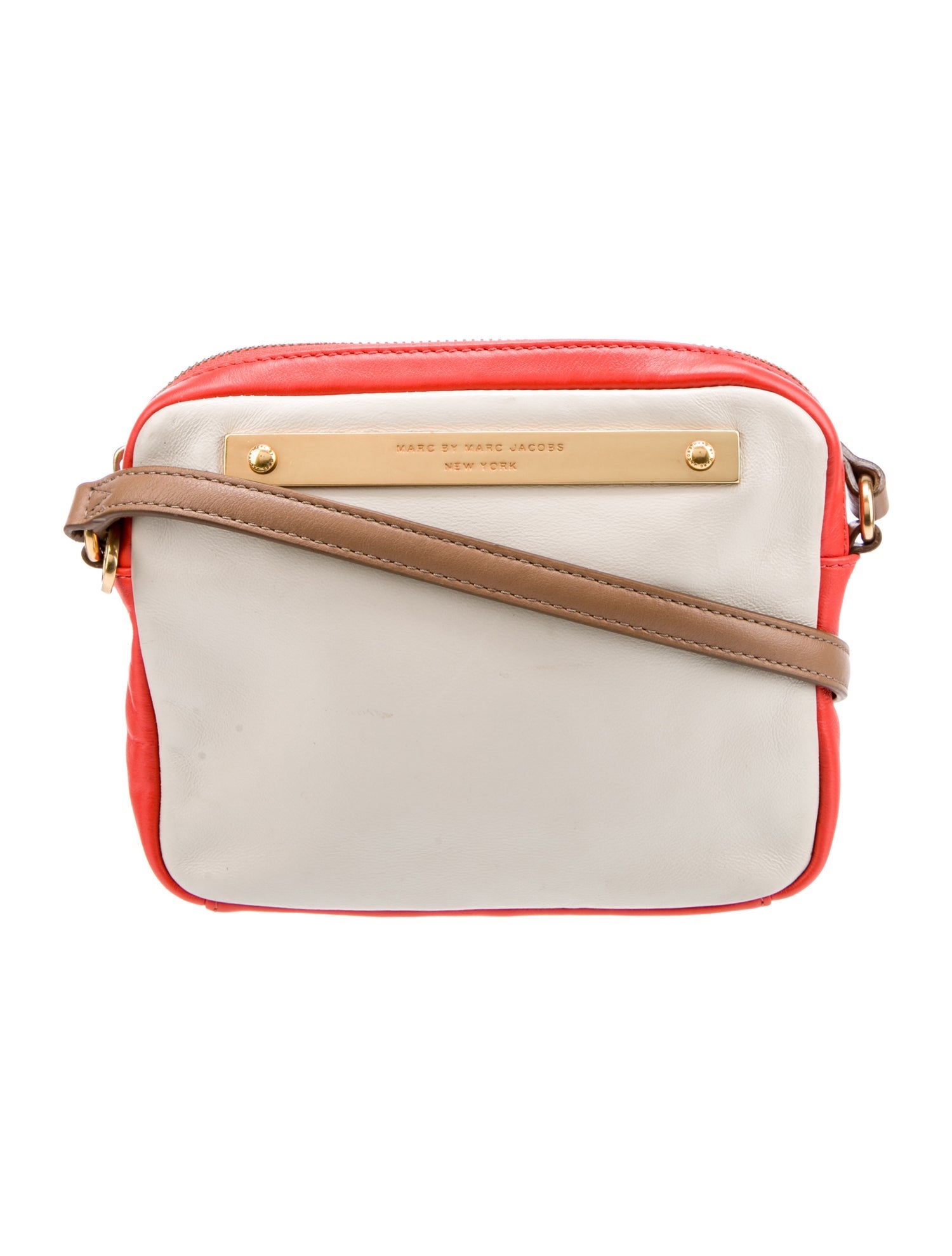 Marc Jacobs Colorblock Leather Crossbody Bag Neutrals Crossbody Bags