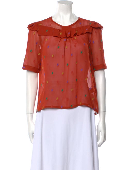 Marc by Marc Jacobs Silk Polka Dot Print Blouse