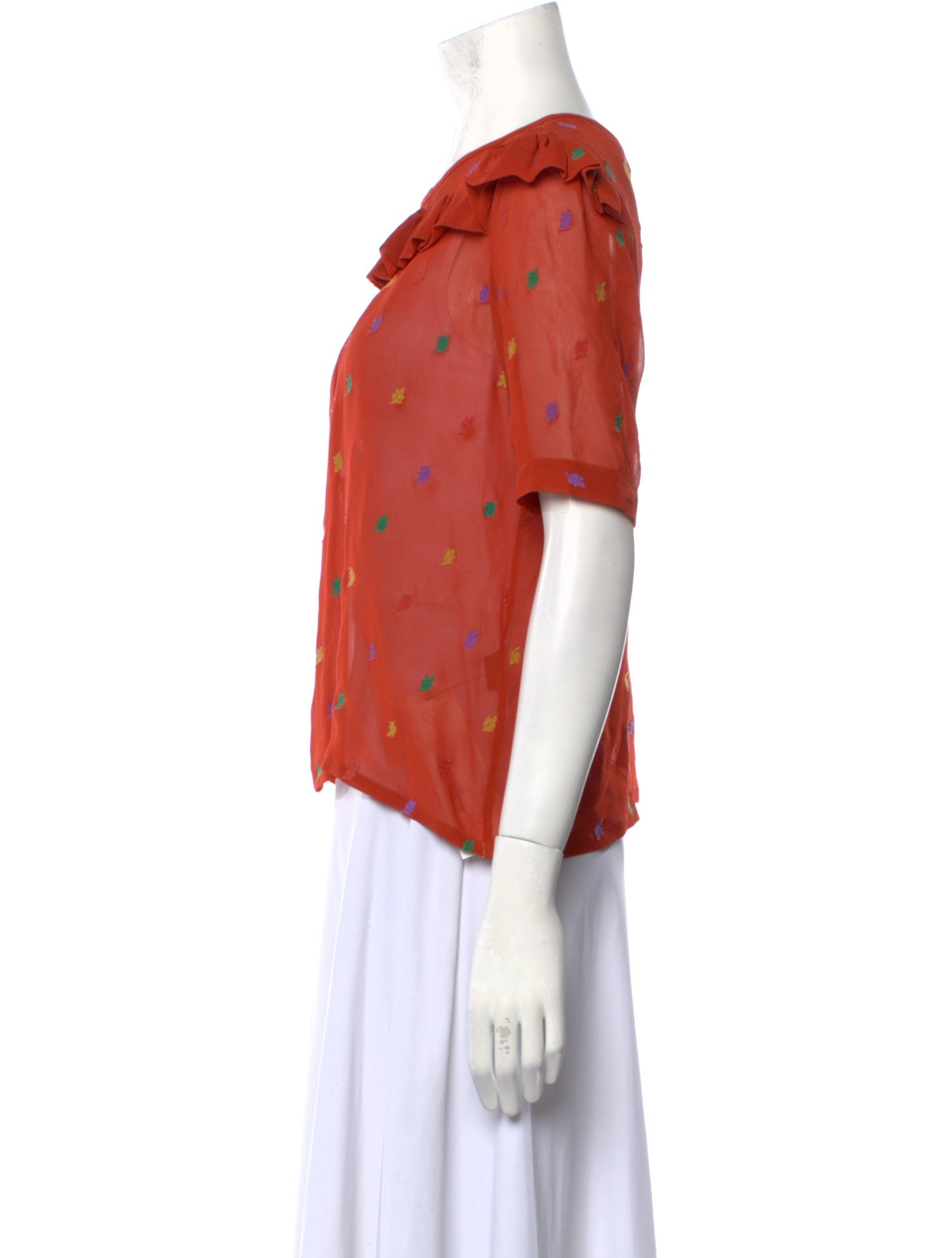 Marc by Marc Jacobs Silk Polka Dot Print Blouse