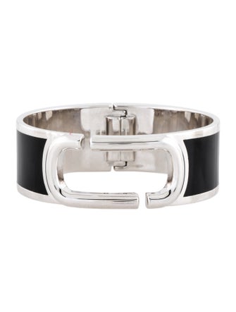 Marc Jacobs Enamel "The J" Hinged Bangle Bracelet