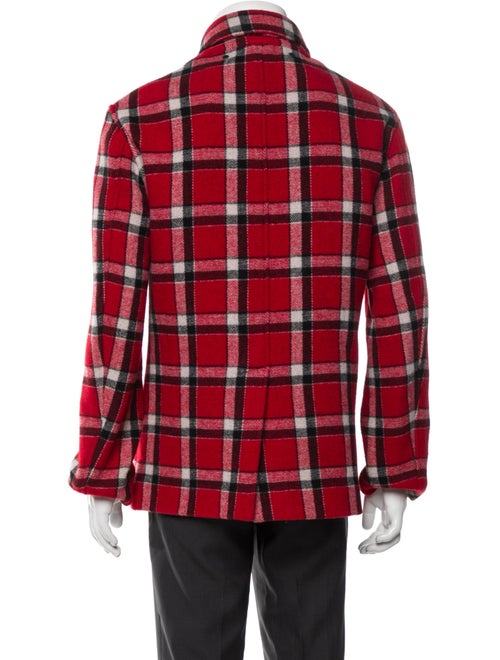 Marc Jacobs Wool Plaid Print Trucker Jacket