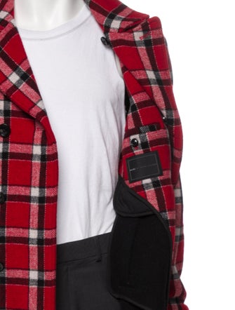 Marc Jacobs Wool Plaid Print Trucker Jacket