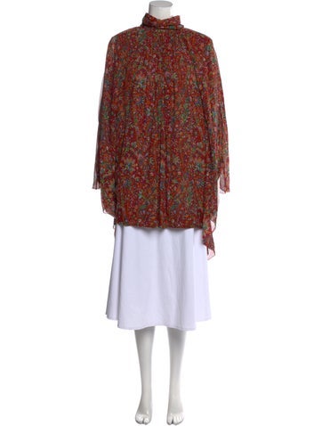 Marc Jacobs Tops Silk Floral Print Tunic US 6 | M