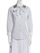 Marc Jacobs Printed Three-Quarter Sleeve Button-Up Top