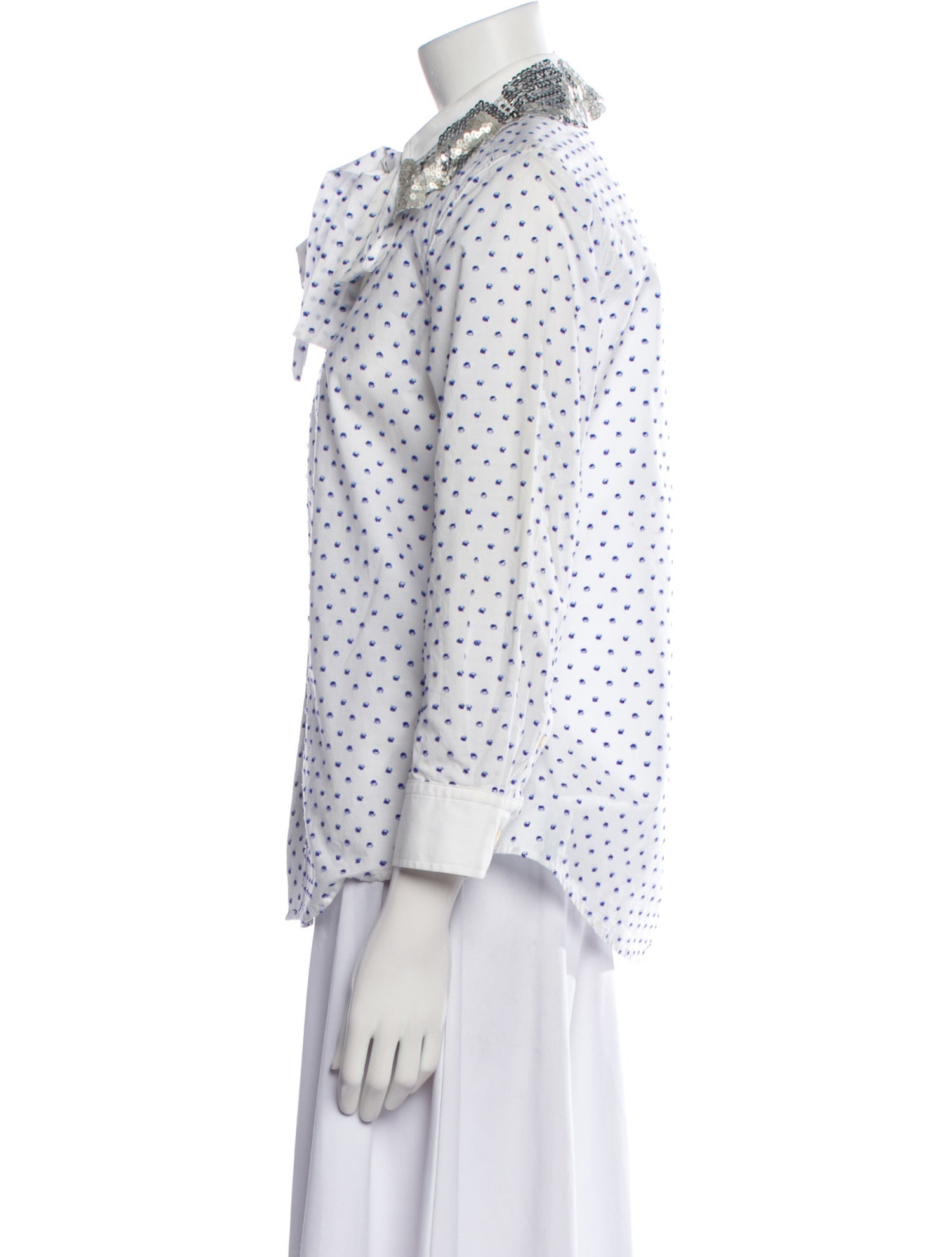 Marc Jacobs Printed Three-Quarter Sleeve Button-Up Top