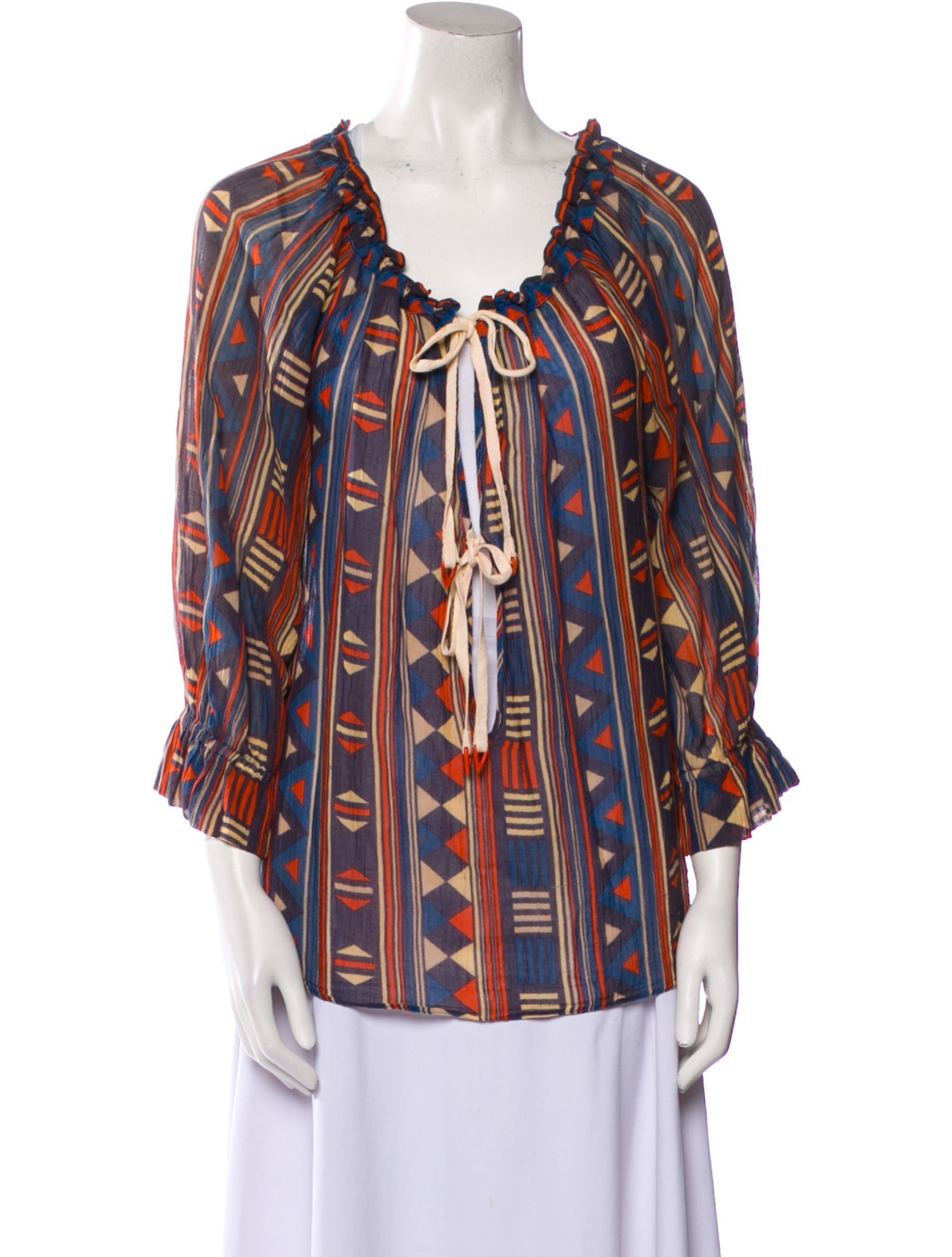 Marc Jacobs Printed Scoop Neck Blouse