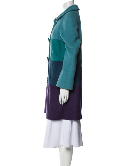 Marc Jacobs Wool Colorblock Pattern Coat
