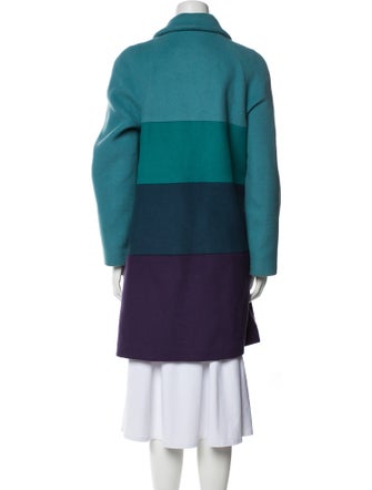 Marc Jacobs Wool Colorblock Pattern Coat