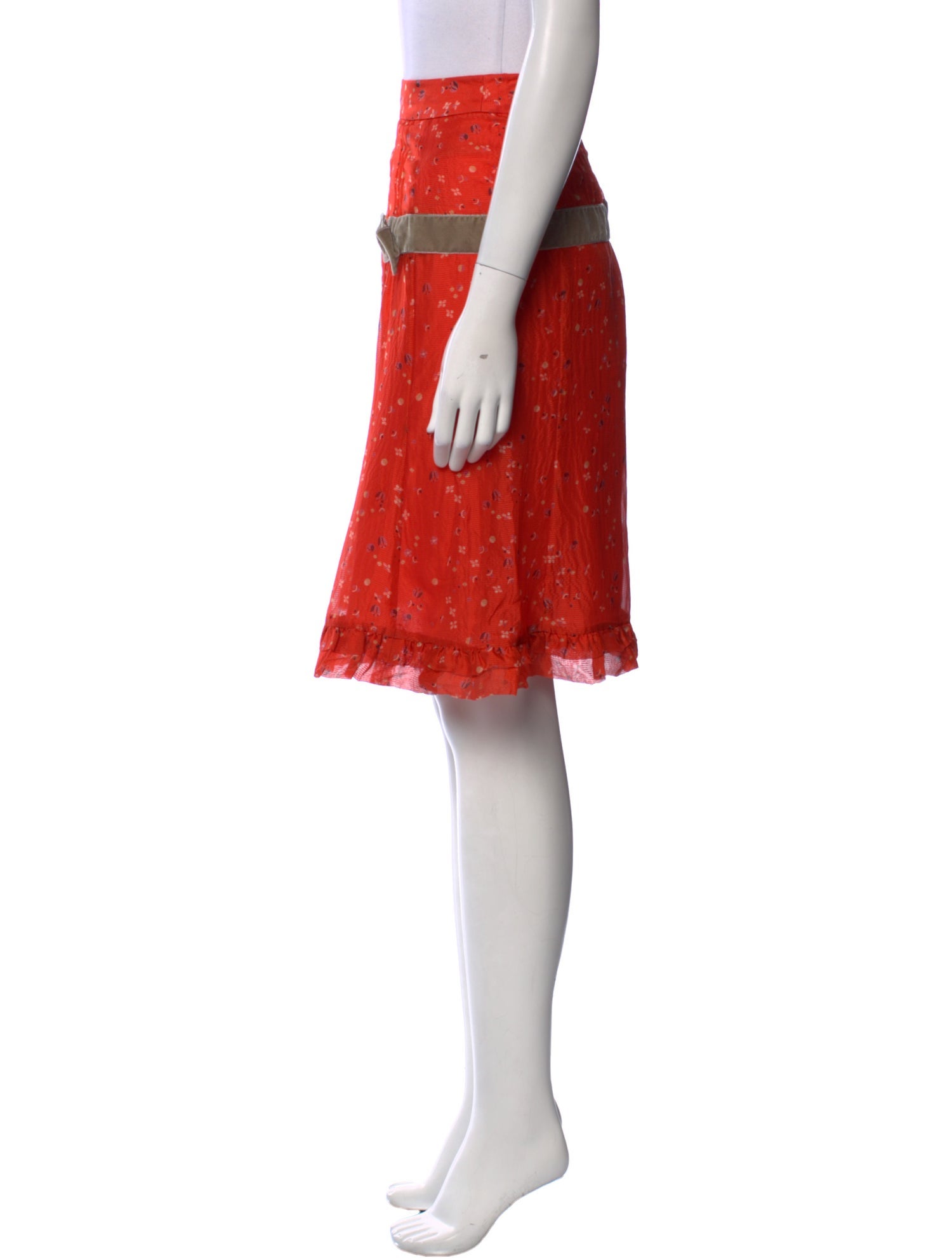 Marc Jacobs Silk Knee-Length Skirt