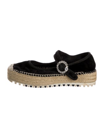 Marc Jacobs Velvet Crystal Embellishments Espadrilles