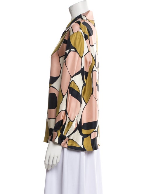 Marc Jacobs Silk Printed Button-Up Top