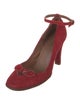 Marc Jacobs Suede Bow Accents D'Orsay Pumps