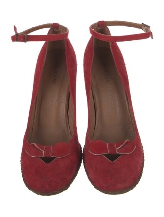 Marc Jacobs Suede Bow Accents D'Orsay Pumps