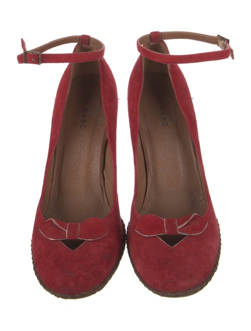 Marc Jacobs Suede Bow Accents D'Orsay Pumps