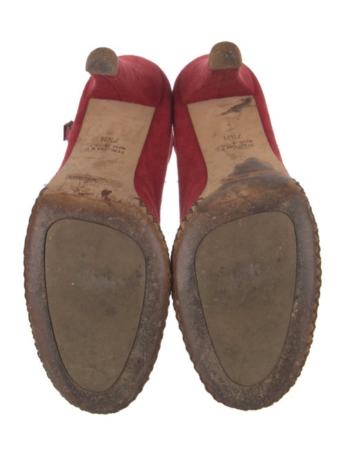 Marc Jacobs Suede Bow Accents D'Orsay Pumps