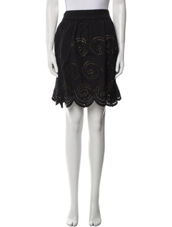Marc Jacobs Eyelet Trim Knee-Length Skirt