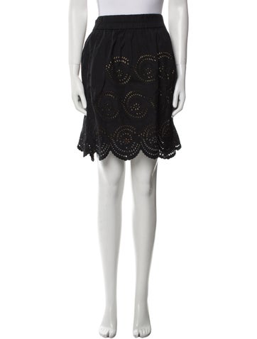 Marc Jacobs Skirts Eyelet Trim Knee-Length Skirt S