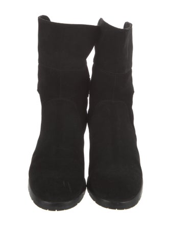 Marc Jacobs Suede Chain-Link Accents Moto Boots