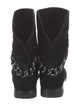Marc Jacobs Suede Chain-Link Accents Moto Boots