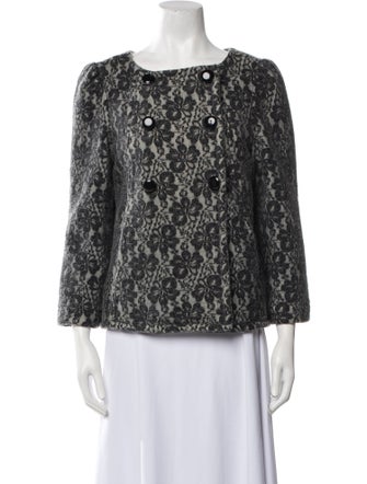 Marc Jacobs Wool Floral Print Jacket