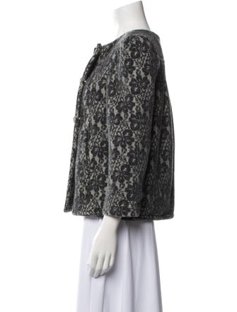 Marc Jacobs Wool Floral Print Jacket