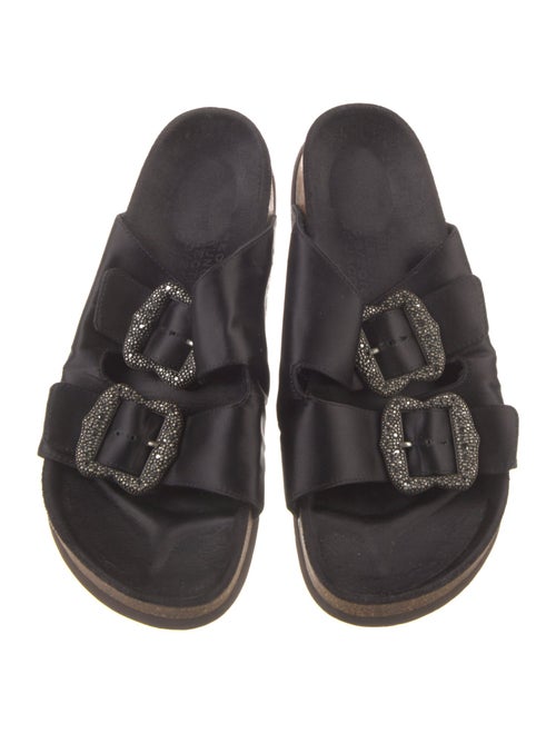 Marc Jacobs Satin Crystal Embellishments Slides