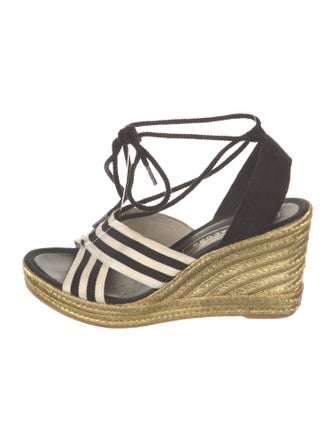 Marc Jacobs Canvas Striped T-Strap Pumps