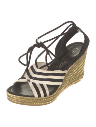 Marc Jacobs Canvas Striped T-Strap Pumps