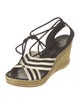 Marc Jacobs Canvas Striped T-Strap Pumps