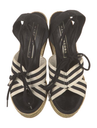 Marc Jacobs Canvas Striped T-Strap Pumps