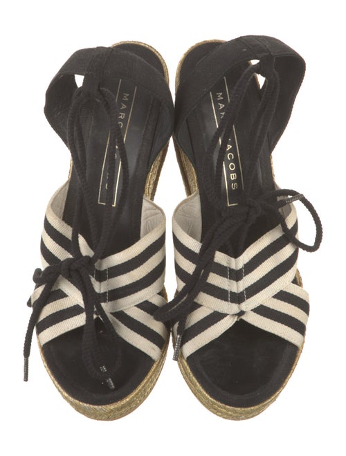 Marc Jacobs Canvas Striped T-Strap Pumps