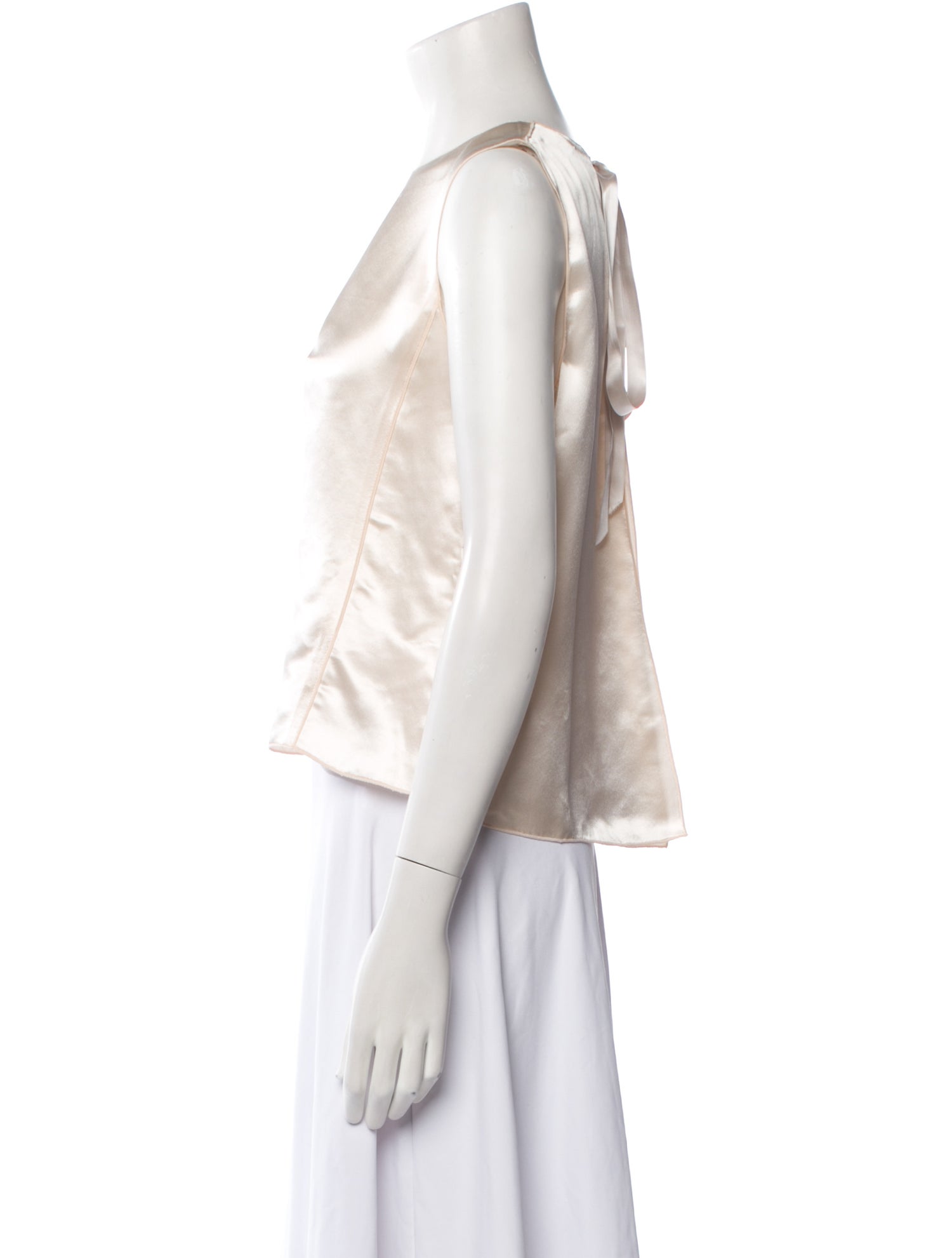 Marc Jacobs Silk Crew Neck Crop Top