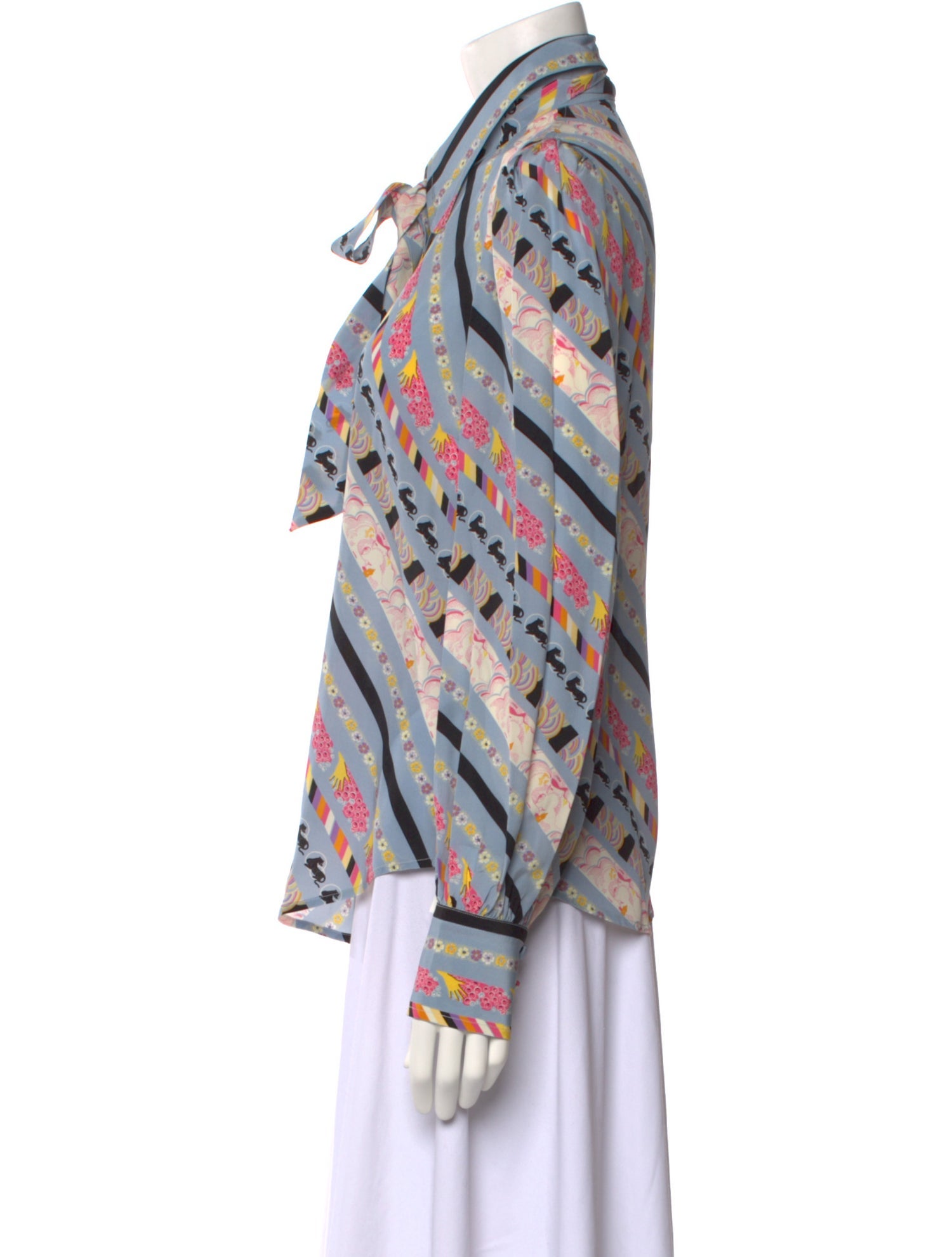 Marc Jacobs Silk Printed Button-Up Top