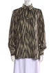 Marc Jacobs Silk Printed Button-Up Top