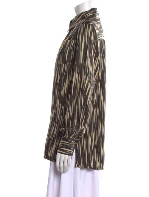 Marc Jacobs Silk Printed Button-Up Top