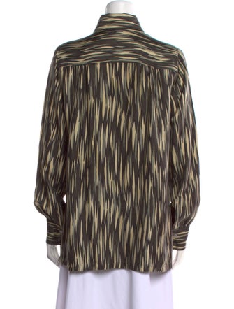 Marc Jacobs Silk Printed Button-Up Top