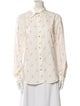 Marc Jacobs Floral Print Long Sleeve Button-Up Top