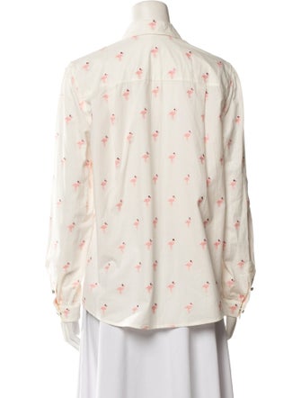 Marc Jacobs Floral Print Long Sleeve Button-Up Top