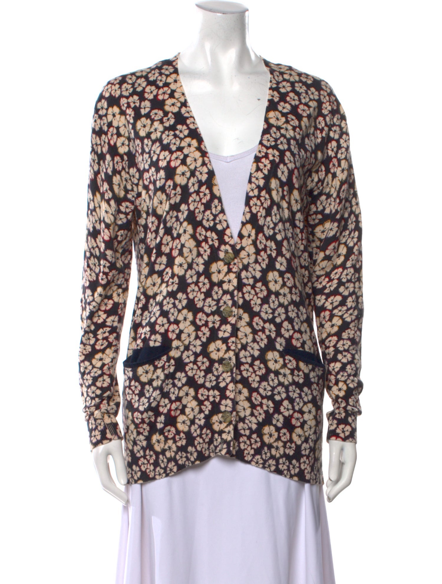 Marc Jacobs Printed V-Neck Sweater