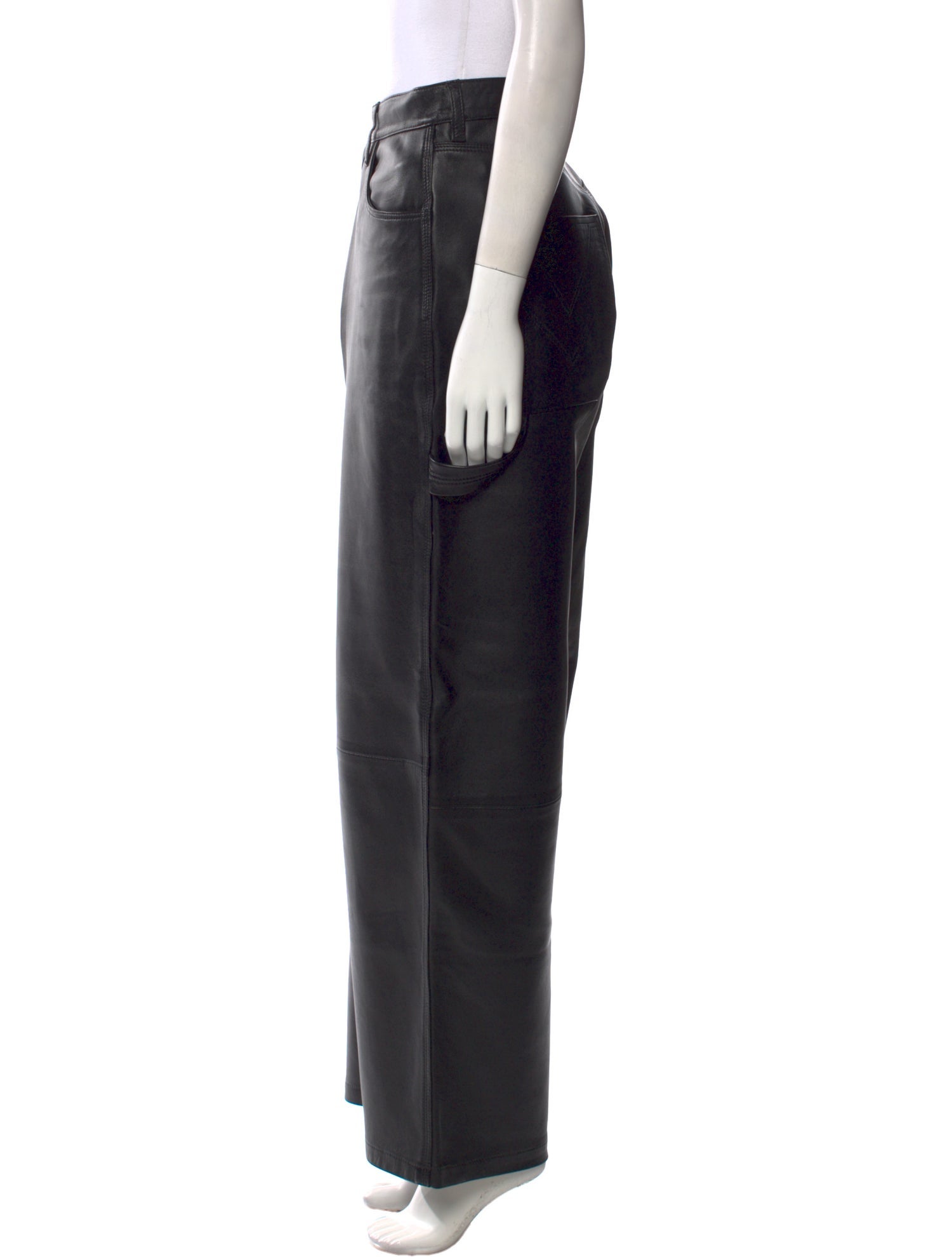 Marc Jacobs Lamb Leather Wide Leg Pants