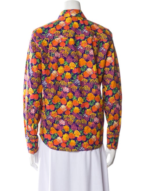 Marc Jacobs Floral Print Long Sleeve Button-Up Top